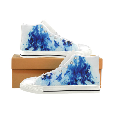 Feathery Flames Negative Men’s Classic High Top Canvas Shoes (Model 017)