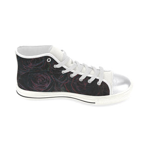 Rose Bouquet Glowing Women's Classic High Top Canvas Shoes (Model 017)