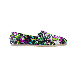 Holiday Paisley Purple Mosaic Unisex Classic Canvas Slip-On (Model 1206)