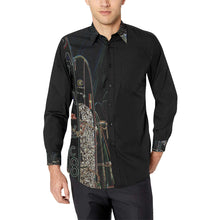 Load image into Gallery viewer, Surfboards Glowing Men&#39;s All Over Print Casual Dress Shirt (Model T61)