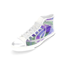 Load image into Gallery viewer, Abstract Circles Purple Women&#39;s Classic High Top Canvas Shoes (Model 017)