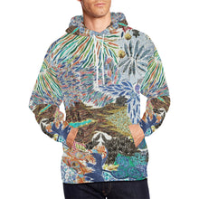 Load image into Gallery viewer, Pleasantly Paisley Negative All Over Print Hoodie for Men/Large Size (USA Size) (Model H13)