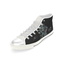 Load image into Gallery viewer, Fireworks Flowers Glowing Men’s Classic High Top Canvas Shoes (Model 017)