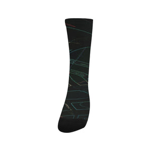 Abstract Circles Glowing Trouser Socks (For Men)