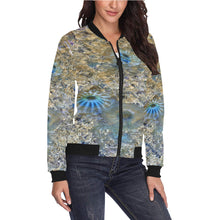 Load image into Gallery viewer, Jellyfish Blooms Blue All Over Print Bomber Jacket for Women (Model H36)