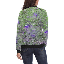 Load image into Gallery viewer, Jellyfish Blooms Purple All Over Print Bomber Jacket for Women (Model H36)