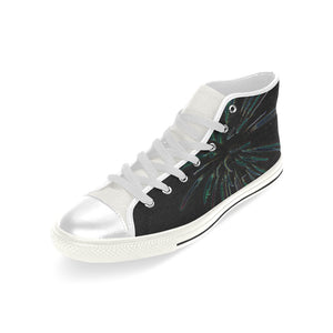 Fireworks Burst Glowing Men’s Classic High Top Canvas Shoes (Model 017)