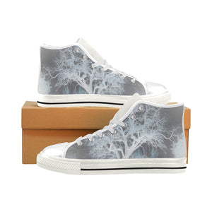 Spooky Tree Negative Men’s Classic High Top Canvas Shoes (Model 017)