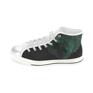 Big Bear Glowing Men’s Classic High Top Canvas Shoes (Model 017)