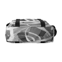 Load image into Gallery viewer, Abstract Circles Black and White Large Capacity Duffle Bag (Model 1715)