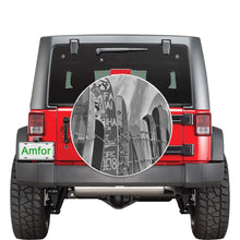 Load image into Gallery viewer, Surfboards Black and White 32 Inch Spare Tire Cover