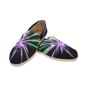 Fireworks Star Purple Unisex Classic Canvas Slip-On (Model 1206)