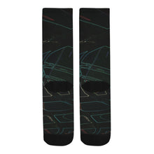 Load image into Gallery viewer, Abstract Circles Glowing Trouser Socks (For Men)