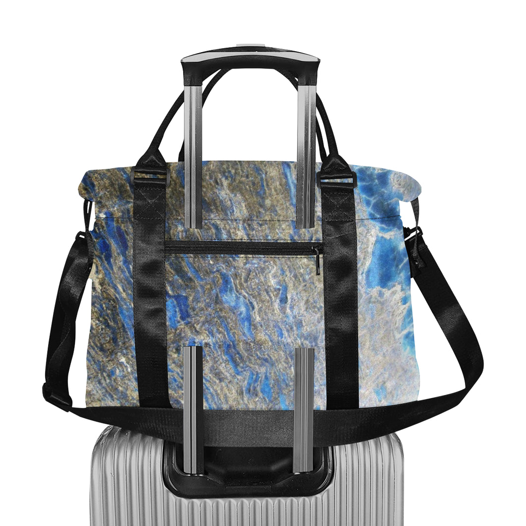 Marbled Abstract Negative Large Capacity Duffle Bag (Model 1715)