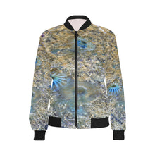 Load image into Gallery viewer, Jellyfish Blooms Blue All Over Print Bomber Jacket for Women (Model H36)