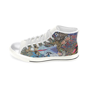 Pleasantly Paisley Women's Classic High Top Canvas Shoes (Model 017)