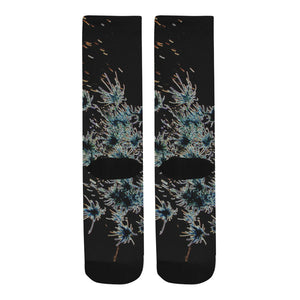 Fireworks Flowers Glowing Trouser Socks (For Men)