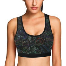 Load image into Gallery viewer, Graffiti Abstract Glowing Women&#39;s All Over Print Sports Bra (Model T52)