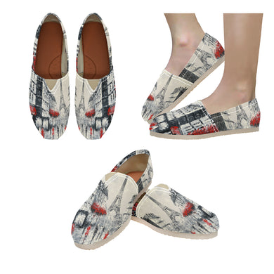 Paris Eiffel Tower Unisex Classic Canvas Slip-On (Model 1206)