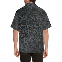 Load image into Gallery viewer, Crackle Black Hawaiian Shirt (Model T58)