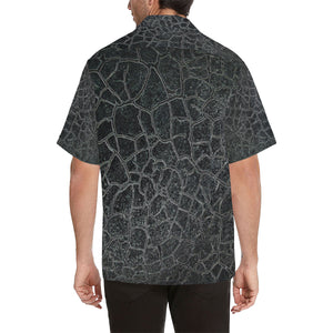 Crackle Black Hawaiian Shirt (Model T58)