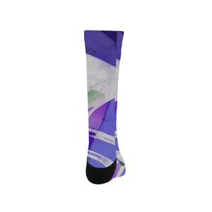 Abstract Circles Purple Trouser Socks (For Men)