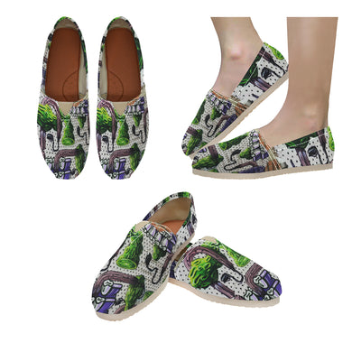 Complex Graffiti Unisex Classic Canvas Slip-On (Model 1206)