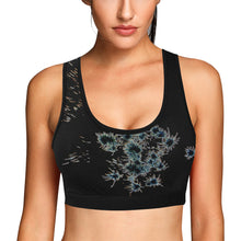 Load image into Gallery viewer, Fireworks Flower Glowing Women&#39;s All Over Print Sports Bra (Model T52)