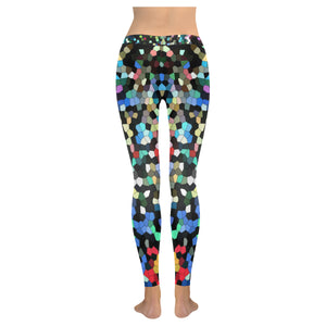 Holiday Paisley Mosaic Low Rise Leggings (Invisible Stitch) (Model L05)