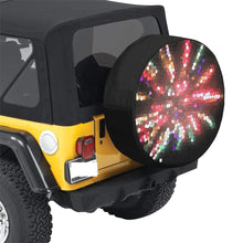 Load image into Gallery viewer, Fireworks Burst Mosaic 34 Inch Spare Tire Cover