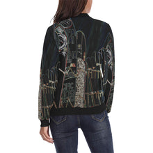 Load image into Gallery viewer, Surfboards Glowing All Over Print Bomber Jacket for Women (Model H36)