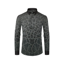 Load image into Gallery viewer, Crackle Black Men&#39;s All Over Print Casual Dress Shirt (Model T61)