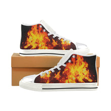 Load image into Gallery viewer, Feathery Flames Red Women&#39;s Classic High Top Canvas Shoes (Model 017)