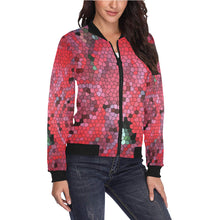 Load image into Gallery viewer, Rose Bouquet Flower Mosaic All Over Print Bomber Jacket for Women (Model H36)