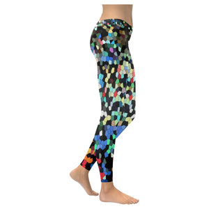 Holiday Paisley Mosaic Low Rise Leggings (Invisible Stitch) (Model L05)