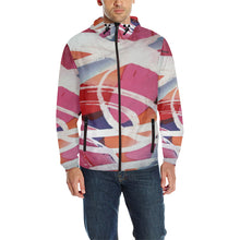 Load image into Gallery viewer, Abstract Circles All Over Print Quilted Windbreaker for Men (Model H35)