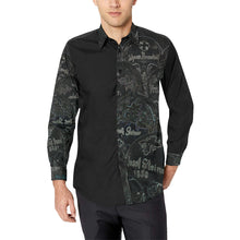 Load image into Gallery viewer, Painted Skulls Glowing Men&#39;s All Over Print Casual Dress Shirt (Model T61)