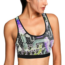 Load image into Gallery viewer, Complex Graffiti Negative Women&#39;s All Over Print Sports Bra (Model T52)