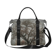 Load image into Gallery viewer, Spooky Tree Black and White Large Capacity Duffle Bag (Model 1715)