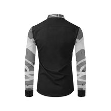 Load image into Gallery viewer, Abstract Circles Black and White Men&#39;s All Over Print Casual Dress Shirt (Model T61)