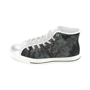 Spooky Tree Glowing Men’s Classic High Top Canvas Shoes (Model 017)