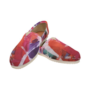 Swirls of Abstract Unisex Classic Canvas Slip-On (Model 1206)