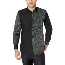 Load image into Gallery viewer, Crackle Black Men&#39;s All Over Print Casual Dress Shirt (Model T61)