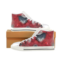 Load image into Gallery viewer, Puddle of Love Red Women&#39;s Classic High Top Canvas Shoes (Model 017)