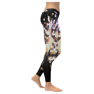 Fireworks Star Mosaic Low Rise Leggings (Invisible Stitch) (Model L05)