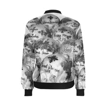 Load image into Gallery viewer, Painted Skulls Black and White All Over Print Bomber Jacket for Women (Model H36)