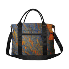 Load image into Gallery viewer, Marbled Abstract Orange Large Capacity Duffle Bag (Model 1715)