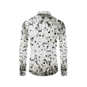 Crackle Mosaic Men's All Over Print Casual Dress Shirt (Model T61)