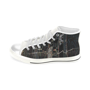 Surfboards Glowing Men’s Classic High Top Canvas Shoes (Model 017)