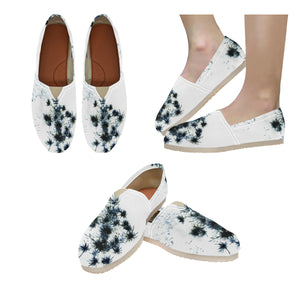 Fireworks Flowers Negative Unisex Classic Canvas Slip-On (Model 1206)